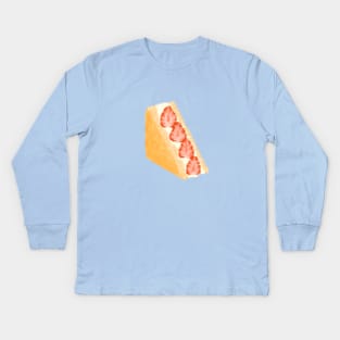 Strawberry fruit sandwich pixel art Kids Long Sleeve T-Shirt